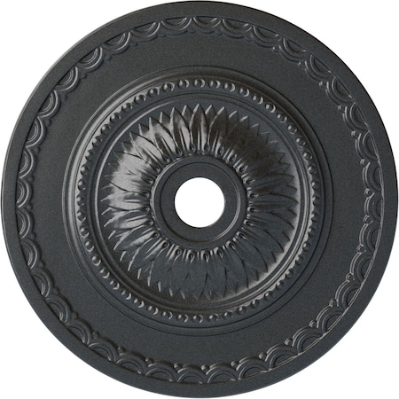 Ekena Millwork Sunflower Ceiling Medallion (Fits Canopies up to 5 5/8"), 29 1/2"OD x 3 5/8"ID x 1 5/8"P, Pewter CM29SFPES